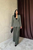Haki Cep Kapaklı Ve Kemerli Ceket - 2