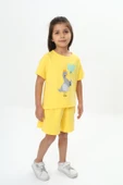 Toontoy Kız Çocuk Ördek Baskılı Şortlu Takım - 4