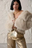 Gold Altın Varaklı Jeans Pantolon - 3