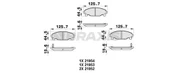 Braxis Ab0458 Ön Fren Balatası Daihatsu Charade Gran Move Gdb3071 - 1
