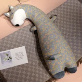 Çiçek Desenli Uzun Yastık Peluş Oyuncak - Husky - 100cm - 1