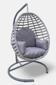 Niron I2 Royal Rattan Tekli Salıncak – Bahçe ve Balkon Salıncağı - Minderli ve yaylı Model - Özel Teslimat - 1