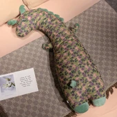Çiçek Desenli Uzun Yastık Peluş Oyuncak - Dinozor - 160cm - 1
