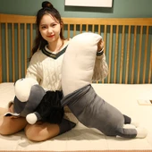 Yıkanabilir Husky Peluş Yastık - Açık Gözler, Her Gün Mutlu - 170cm - 8