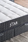 Niron I2 Star Yatak Seti Çift Kişilik Full Ortopedik Çok Sert Yatak, Antrasit Keten Kumaş Lüks Baza ve Başlık - 6