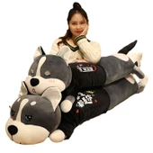 Yıkanabilir Husky Peluş Yastık - Açık Gözler, Hayatımın Geri Kalanı Sensin - 140cm - 11