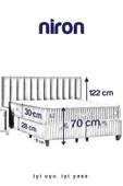 Niron I2 Hades Yatak Seti Çift Kişilik Lüks Orta Sert Paket Yaylı Yatak, Üst Sınıf Gri Baza ve Başlık Takımı - 8