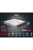 Niron I2 Silver Çift Kişilik Yatak Seti, Full Ortopedik Sert Yatak Kaydırmaz Kumaş Kaplı Metal Baza Ve Başlık - 8