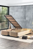 Niron I2 Luna Yatak Baza Başlık Seti Çift Kişilik Ortopedik Yatak Sandıklı Metal Baza ve Başlık Takımı - 4