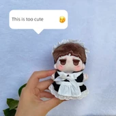 10cm Pamuklu Bebek Kıyafetleri - Mavi Kostüm (lastikli taç) - 10cm Şişman Vücut - 7