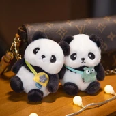 12cm Peluş Hayvan Anahtarlık - Sarı Çanta Panda - 4
