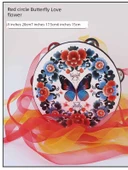 8 inç Kırmızı Davul Çemberi Xiangyun Kırmızı Alt Ribon (Kırmızı + Sarı) thumbnail 4