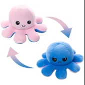 Ters Çevirilebilir Ahtapot Peluş Oyuncak - Açık Pembe'den Koyu Mavi'ye - 40cm - 7