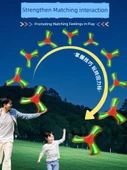 Çocuklar için Yumuşak Işıklı Boomerang - 3'lü Paket Kırmızı + Sarı + Mavi - 4