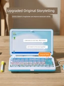 Çocuklar için Erken Eğitim Öğrenme Makinesi - Güncellenmiş Çok Fonksiyonlu Mercan Kırmızısı Pil (Model 2) - 6