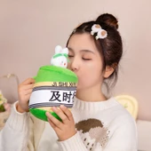 Mengqu Kupa ve Para Ağacı Peluş Oyuncak - Kırmızı Sevimli Kupa - 6