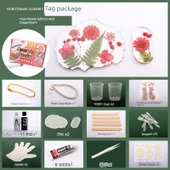 Çocuklar için DIY Malzeme Bilim Deney Kiti - Kırmızı Gerçek Çiçek Versiyonu Altlıklar + Etiketler - 1