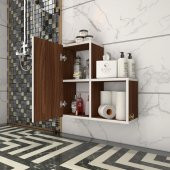 Kenzlife banyo dolabı onisim salvik cvz 060*060*20 duvara asma aparatlı çamaşır kapaklı arkalıksız - 1