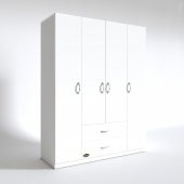 Kenzlife gardırop 4 kapılı 2 çekmeceli deligül 180*160*52 byz XLARGE kapaklı gardolap dolap - 3