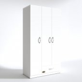 Kenzlife gardırop 3 kapılı 1 çekmeceli hanımeli 180x120x52 byz XLARGE kapaklı gardolap dolap - 2