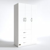 Kenzlife gardırop 3 kapılı 3 çekmeceli civanperçemi 180*120*52 byz XLARGE kapaklı gardolap dolap - 3