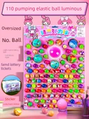 Çocuklar için Şanslı Çekiliş Kutu Oyuncağı - Çıkartma + Piyango Kutusu 110 Çekiliş Zıplayan Top Merle Işıklı Stil - 1
