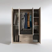 Kenzlife gardırop 4 kapılı 2 çekmeceli deligül 180*160*52 crd XLARGE kapaklı gardolap dolap thumbnail 2