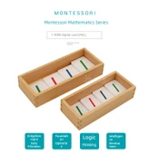 Montessori Matematik 1-1000 Ahşap Dijital Kartlar - Küçük - 9