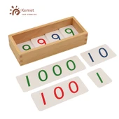 Montessori Matematik 1-1000 Ahşap Dijital Kartlar - Küçük - 4