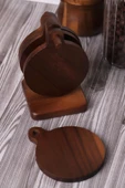Mien Akasya Bardak Altlığı Set Standlı - 2