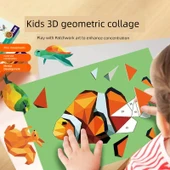 3D Geometrik Kolaj Bulmaca - Soğuk Lokomotif - 2