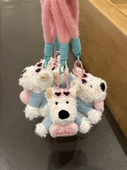 Yumuşak Oyuncak - Blush Şişman Yüz West Highland (Barbie Kalp + Mavi Kazak + Pembe Gözlük) - 5