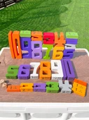 Büyük Parçalı Ahşap Matematik Eşleştirme Erken Eğitim Oyuncağı - 28 Dijital Blok + Çarpanlar Egzersiz Tahtası - 2