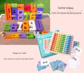 Büyük Parçalı Ahşap Matematik Eşleştirme Erken Eğitim Oyuncağı - 28 Dijital Blok + Çarpanlar Egzersiz Tahtası - 1