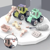 Çocuklar için Sökme ve Montaj Oyuncak Araba - Şeker Mühendislik Aracı-Morandi 4 + Tornavida [Valiz] - 4