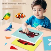 3D Geometrik Kolaj Bulmaca - Soğuk Lokomotif - 3