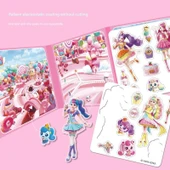 Manyetik Sessiz Kitap - Prenses Elbisesi 2 Set 4 Sticker Pembe Kombinasyon - 4