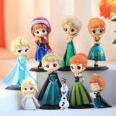 Buz Prensesi Elsa Anna Aisha Xuebao Bebek Oyuncak Pasta Süslemesi - 4. Nesil Beyaz Elbise Aisha - Kardan Adam - 2
