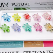 Kum Işıklı Mini Kaplumbağa Sürpriz Çantası Oyuncak - Hit Stil Orta Boy Parlak Kristal Çiçek Kaplumbağa 50 Karışık 3.3cm - 5