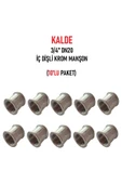 KALDE  (10'lu Paket) 3/4"Dn20 Sarı/Krom Manşon İç Dişli (Dişi) - Chrome Threaded Sleeve - 1