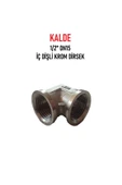 KALDE  1/2" Dn15 Sarı/Krom Dirsek İç Dişli (Dişi) - Brass İnternal Thread Elbow - 1