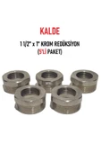 KALDE  (5'li Paket) 1 1/2" x 1" Sarı/Krom Redüksiyon - Brass Reduction - 1