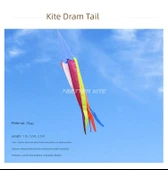 Uçurtma Kuyruğu - 15 Metre Kırmızı, Sarı ve Siyah Geniş Kuyruk (5 Metre Planör İçin) thumbnail 10