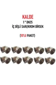 KALDE  (10'lu Paket) 1" Dn25 Sarı/Krom Dirsek İç Dişli (Dişi) - Brass İnternal Thread Elbow - 1