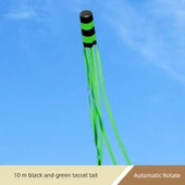 Uçurtma Kuyruğu - 10 Metre Siyah ve Yeşil Püskül Kuyruk - 1