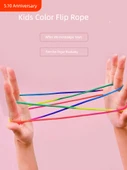 DIY Gökkuşağı Renkli Çiçek İpi Dokuma Oyuncağı - Flip Çiçek İpi - 1 Paket - 2