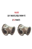 KALDE  (2'li PAket) 3/4" Dn20 İç Dişli Sarı/Krom TE (Dişi) - Chrome Tee - 1