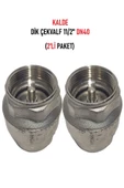 KALDE  (2'li Paket) 11/2" Dn40 Sarı/Krom Dik Çekvalf - Vertical Check Valve - 1
