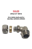 KALDE  (10'lu Paket) Ø16x1/2" Pex Dirsek Dış Dişli - Erkek (Mobil Sistem Bağlantı Parçası) - 1