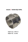 KALDE 2'Li Paket 2" Sarı / Krom Dişli Nipel Dn50 - Chrome Nipple - 1